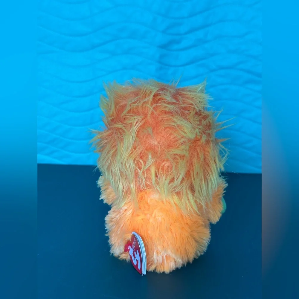 Ty Frizzys Tang orange and yellow monster plush toy - Picture 3 of 7